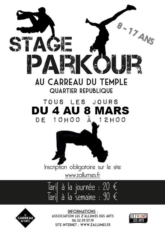 Stage Parkour Carreau du Temple
